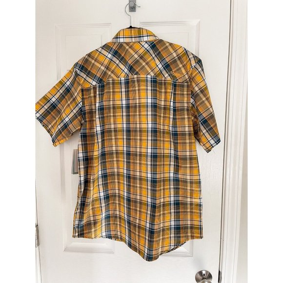 NWT Marmot Lykken Plaid Short-Sleeve Performance Woven Shirt - Solar - Picture 3 of 6